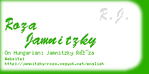 roza jamnitzky business card